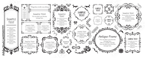 Fashionable frame. Design template. A set of gorgeous foreheads.