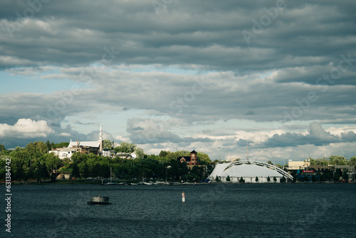 View of Kenora, Ontario at sunset in summer. canada - may 2023 photo