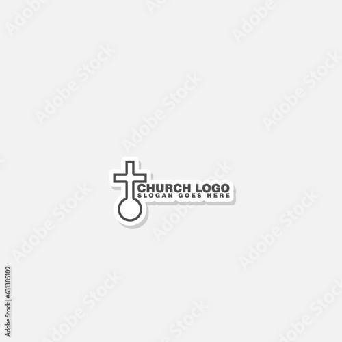Fotografija Church logo template sticker icon