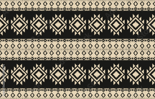 Ethnic abstract ikat art. Aztec ornament print. geometric ethnic pattern seamless  color oriental.  Design for background ,curtain, carpet, wallpaper, clothing, wrapping, Batik, vector illustration.
