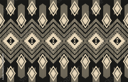 Ethnic abstract ikat art. Aztec ornament print. geometric ethnic pattern seamless  color oriental.  Design for background ,curtain, carpet, wallpaper, clothing, wrapping, Batik, vector illustration.