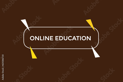 news online education, level, sign, speech, bubble  banner,
