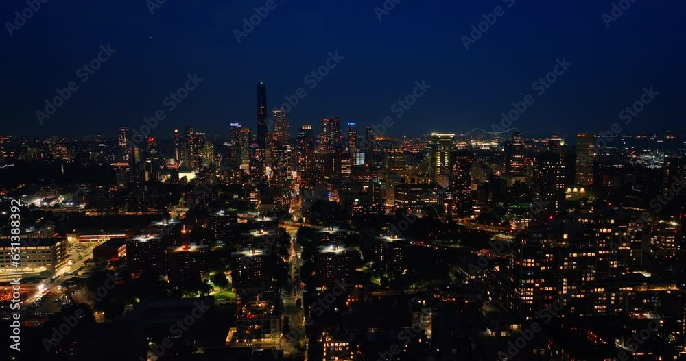 Luminous scenery of stunning New York at night. Never sleeping vibrant city from aerial perspective. Luminous scenery of stunning New York at night. Never sleeping vibrant city from aerial perspective.