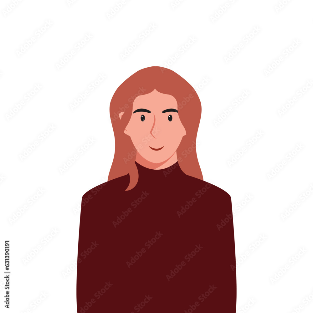 People's faces of woman with happy smiling humans. Avatars. Set of user profiles. Colored flat vector illustration People's faces of woman with happy smiling humans. Avatars. Set of user profiles. Colored flat vector illustration