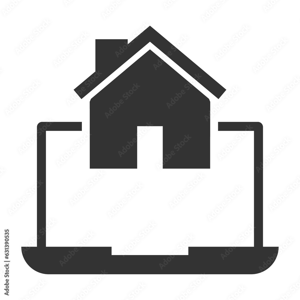 Vector illustration of home laptops icon in dark color and transparent background(png). Vector illustration of home laptops icon in dark color and transparent background(png).