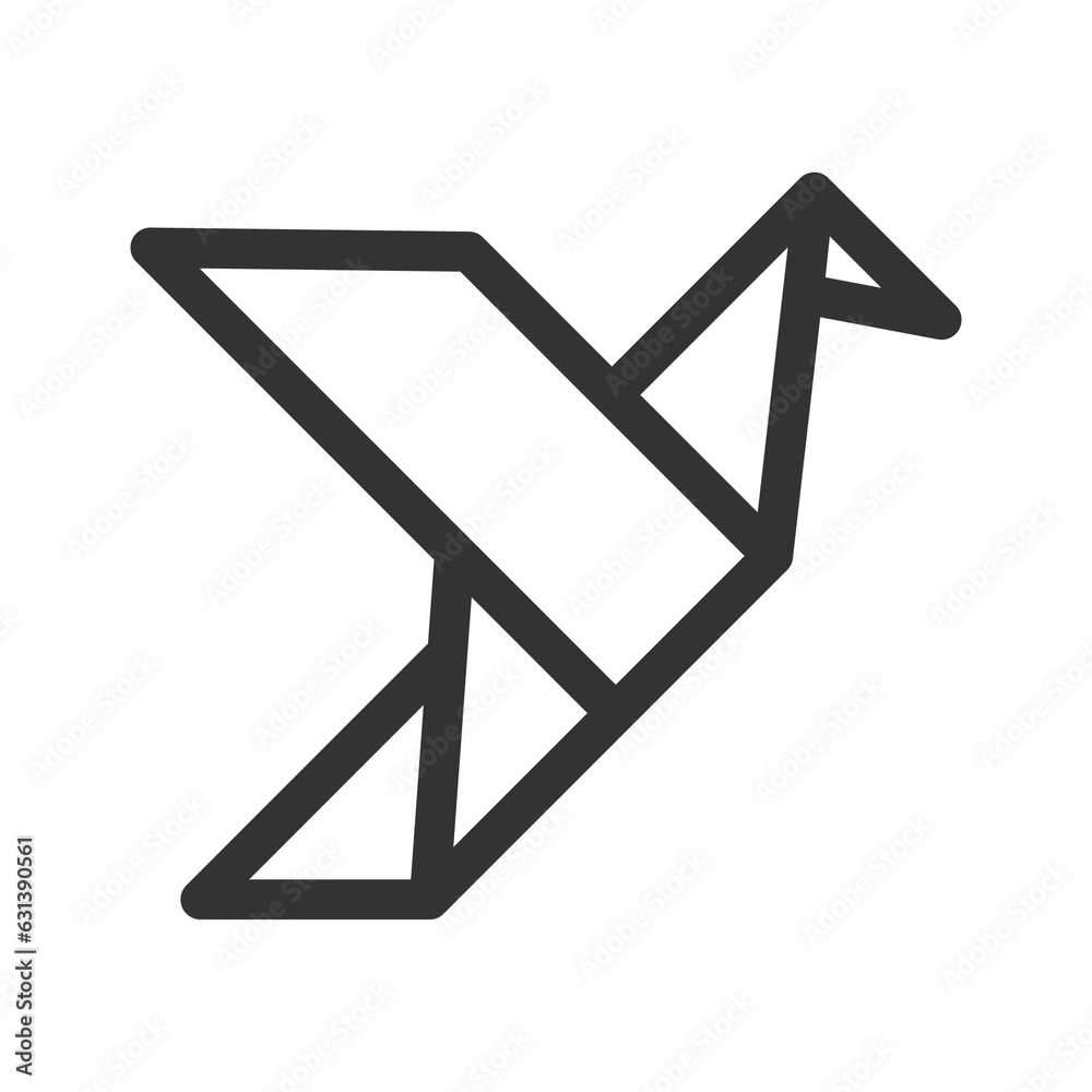 Vector illustration of paper bird icon in dark color and transparent background(png). Vector illustration of paper bird icon in dark color and transparent background(png).