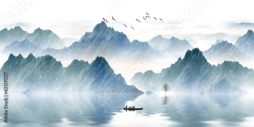 misty mountain landscape