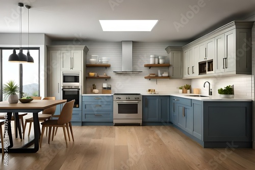 modern kitchen interior with kitchen  generated by AI © AB malik