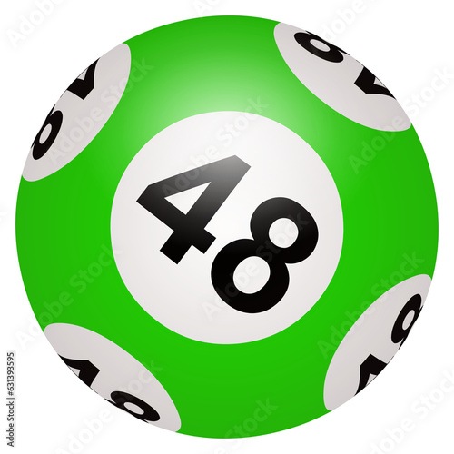 Boule de loto n° 48 en PNG