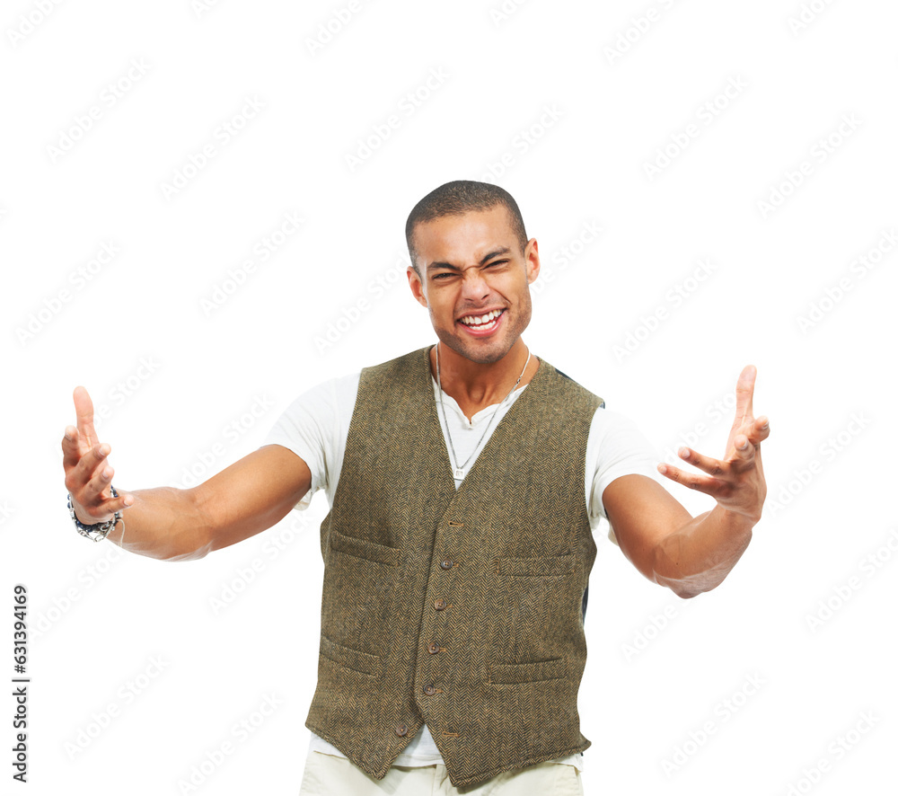 Portrait, energy and excited with a winner man isolated on a transparent background for celebration. Smile, motivation and fashion with a happy young male model on PNG for freedom or enthusiasm Portrait, energy and excited with a winner man isolated on a transparent background for celebration. Smile, motivation and fashion with a happy young male model on PNG for freedom or enthusiasm