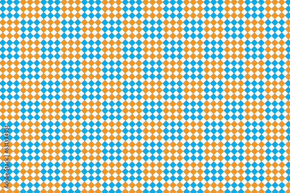 Yellow, blue geometric fabric pattern