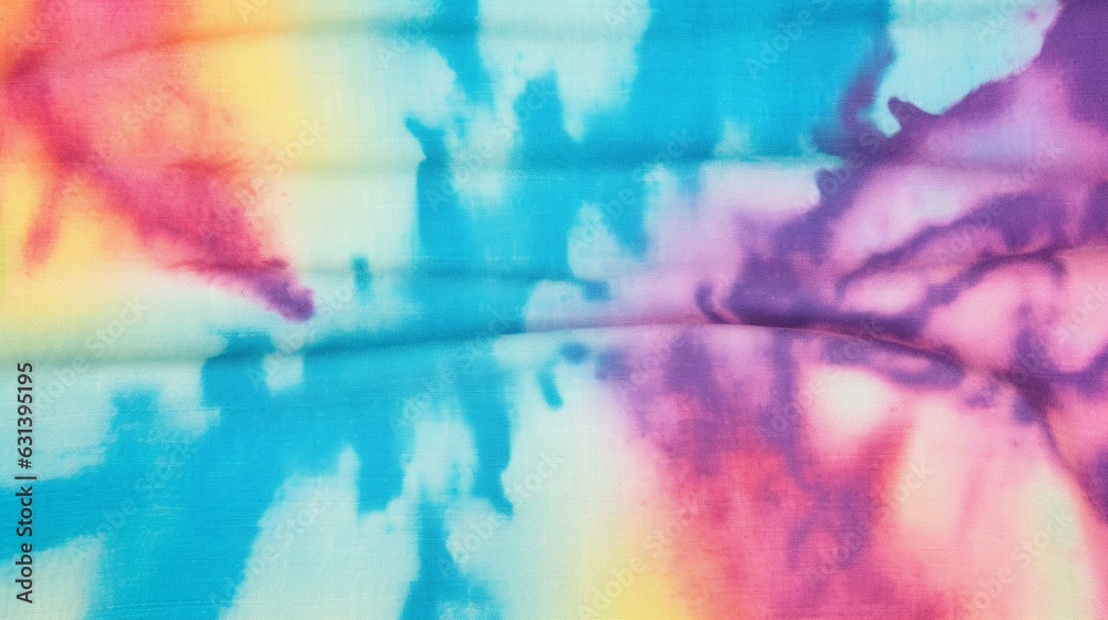 Colorful tie-dye fabric texture