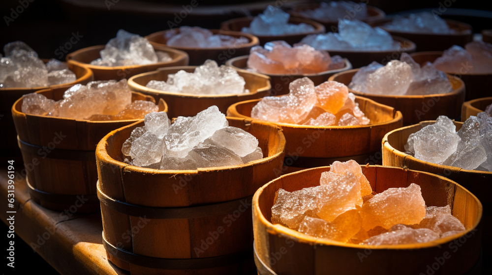 Artistic Display of Salt Crystals for Sale 