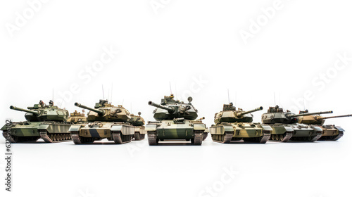the tank army on white isolated background