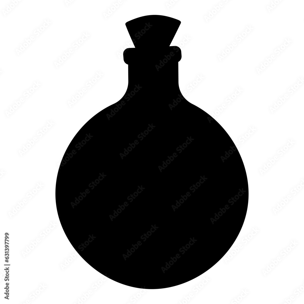flask potion perfume jar black icon element