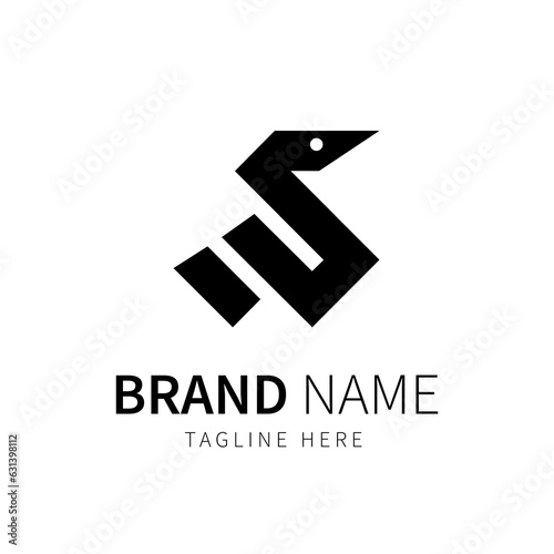 snake logo with a minimalist and simple concept