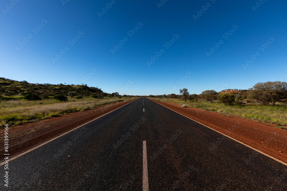 Endless highway in the Australian desert