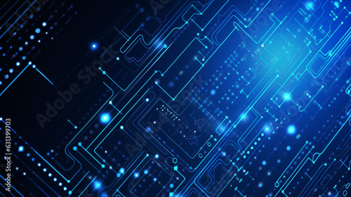 Copy space blue circuits digital background