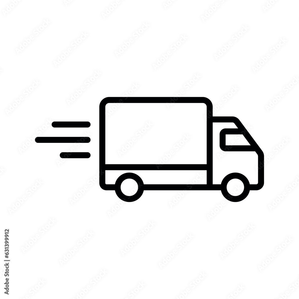 truck sign symbol vector glyph color icon