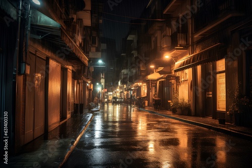 street at night made by midjeorney © 수영 김