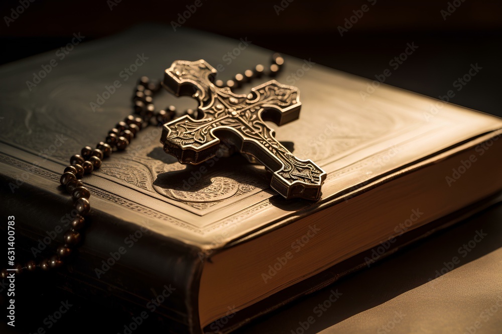 old book with cross made by midjeorney old book with cross made by midjeorney
