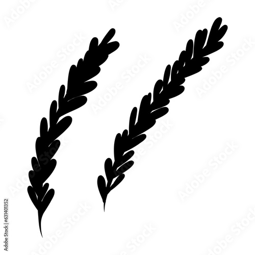 greens seasoning herb black white element icon