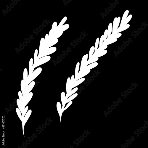 greens seasoning herb black white element icon