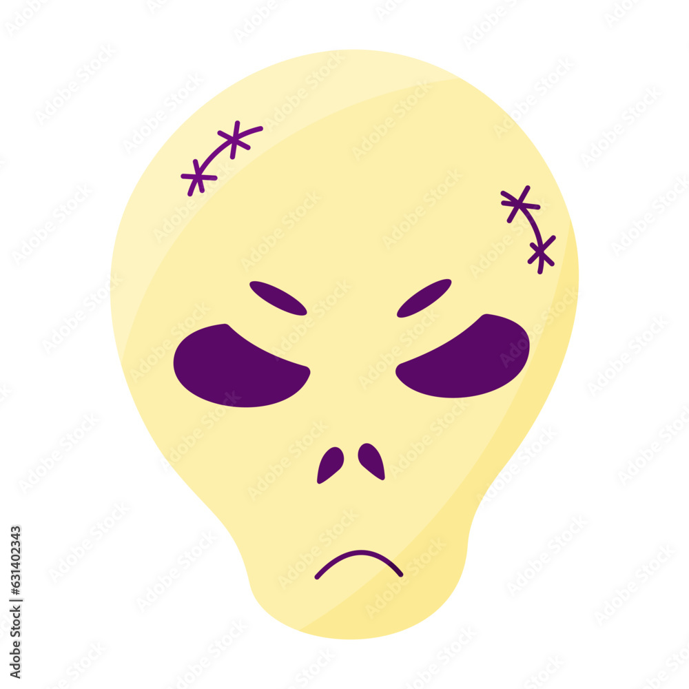 halloween skull emotion color scary element icon halloween skull emotion color scary element icon