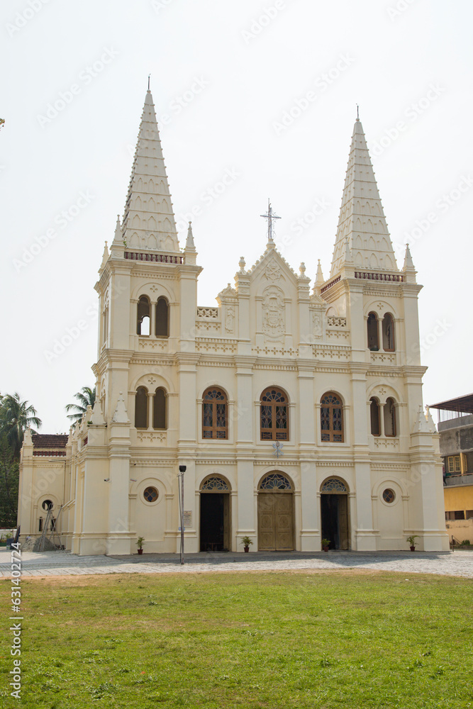 Santa Cruz Basilica or Roman Catholic Diocese of Cochin church located in Fort Kochi in Cochin, India Santa Cruz Basilica or Roman Catholic Diocese of Cochin church located in Fort Kochi in Cochin, India