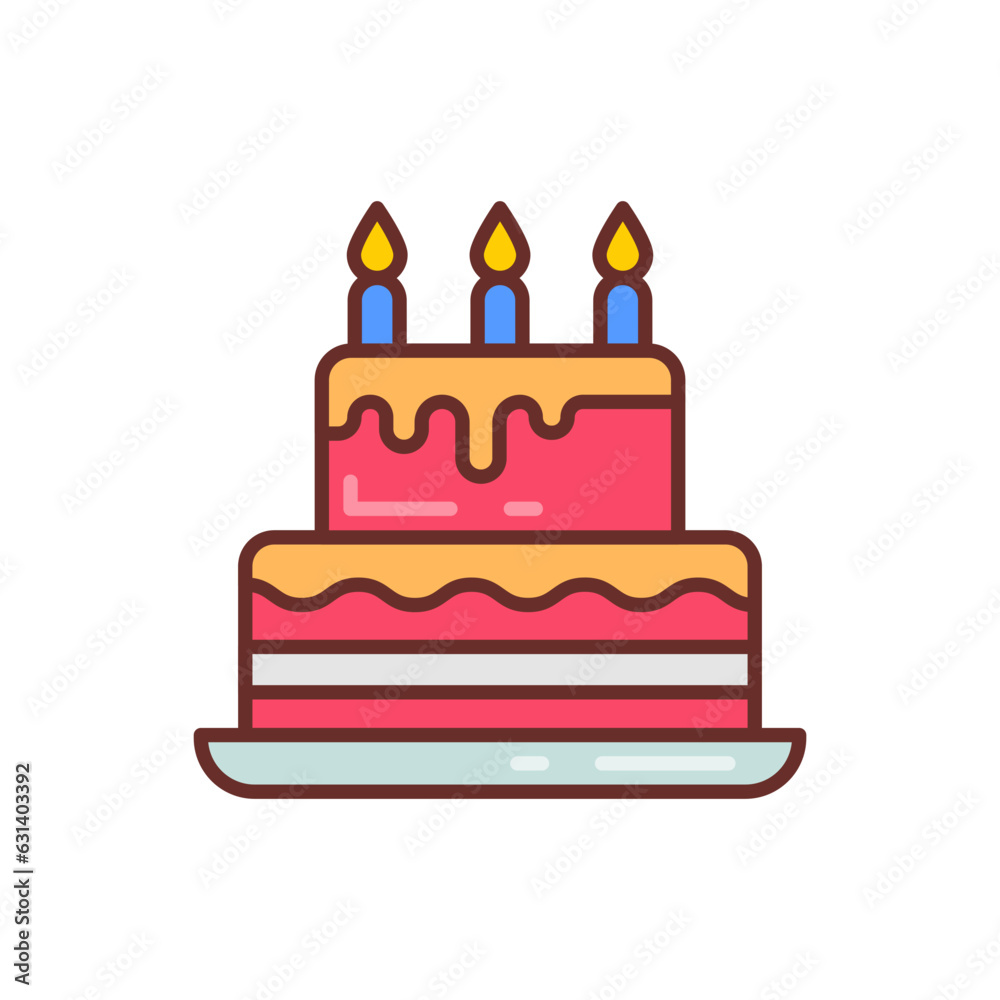 Cake icon in vector. Illustration Cake icon in vector. Illustration