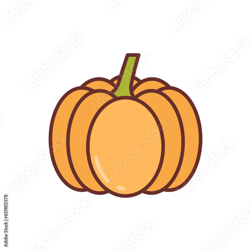 Pumpkin icon in vector. Illustration