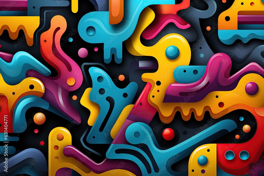 Fun colorful geometric shape . Fun colorful geometric shape .