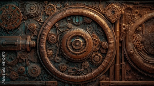 steampunk gears texture .