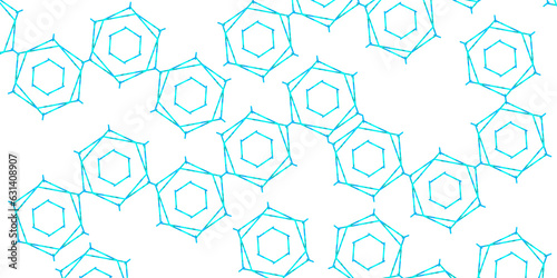 Modern futuristic geometric shapes pattern design background with hexagons