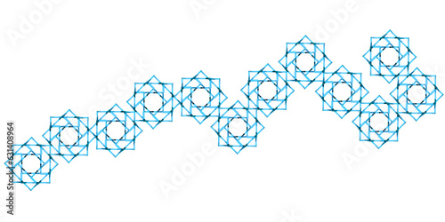 Modern futuristic geometric shapes pattern design background with blue octagons 