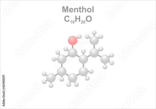 Menthol. Simplified scheme of the molecule. Trigger for cold-sensitive receptors.