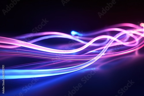 abstract futuristic background with pink blue glowing neon moving high speed wave lines and bokeh lights. Data transfer concept Fantastic wallpaper