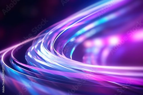 abstract futuristic background with pink blue glowing neon moving high speed wave lines and bokeh lights. Data transfer concept Fantastic wallpaper