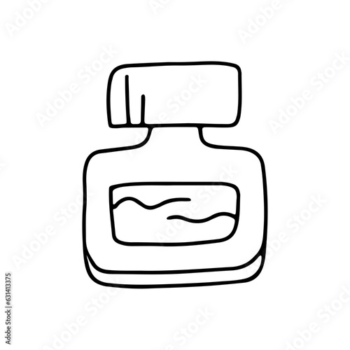 Hand drawn vector illustration perfume.