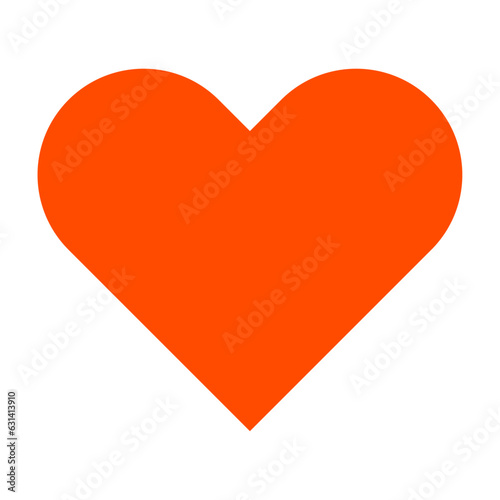 単体の赤色ハート（正面）_1