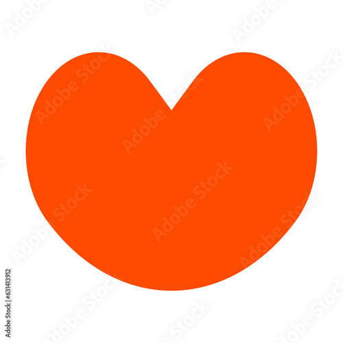 単体の赤色ハート（正面）_3