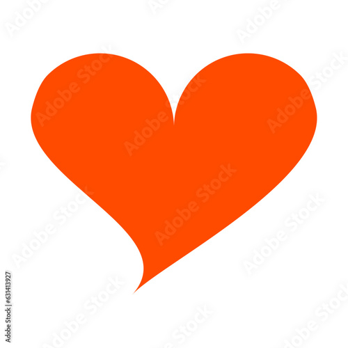 単体の赤色ハート（正面）_8