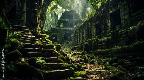 Mysterious Ancient Ruins Surrounded by Dense Jungle  © Наталья Евтехова
