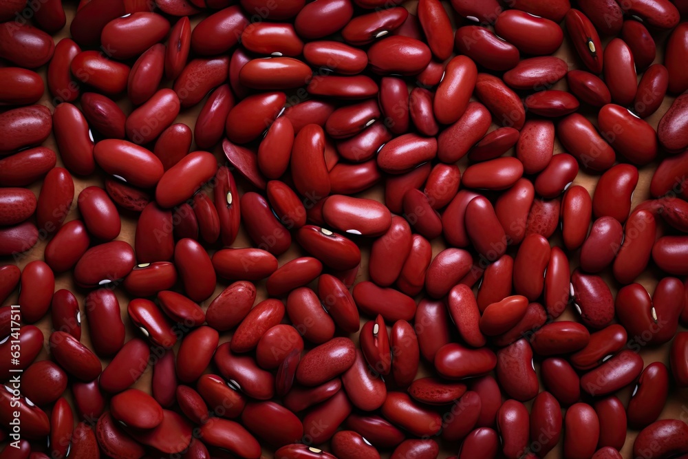 Close up of seeds in natural light. Heap of raw red kidney beans. Colorful organic food background Close up of seeds in natural light. Heap of raw red kidney beans. Colorful organic food background