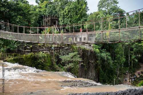 Suspension bridge over Mena Falls