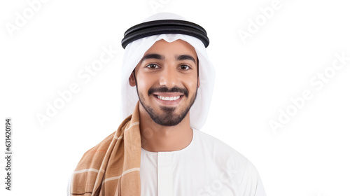 Content North African man, ethnic groups, white background, transparent background  Generative AI photo