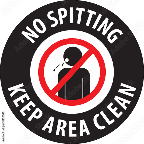 No spitting sign vector sticker eps