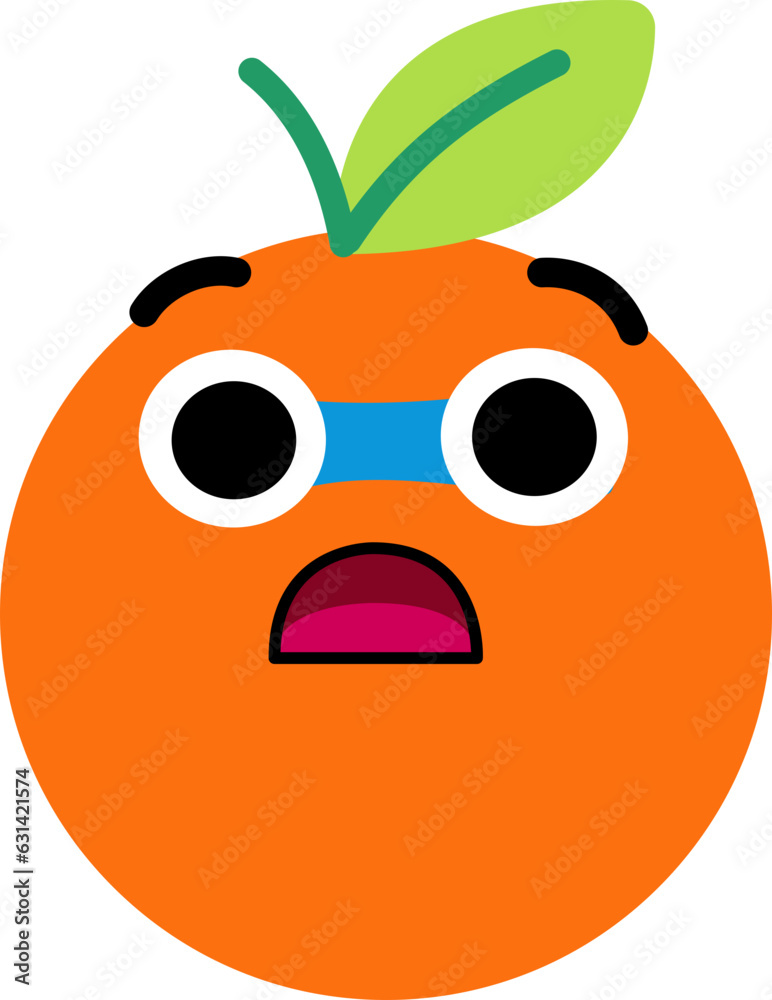Grapefruit Face Blue Face Scared Grapefruit Face Blue Face Scared