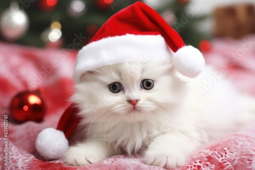 Santa cat background