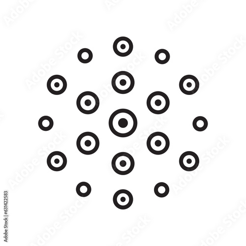 Dot pattern shape abstract recolorable vetor element photo